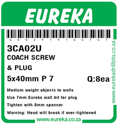 3CA02 - Coach Screw & Plug -3CA02_Label_T